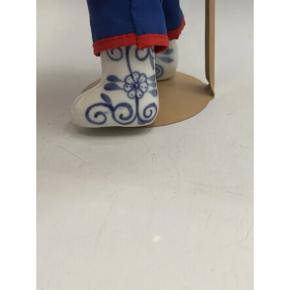 Oriental Porcelain Blue White Red Delft Blue Doll 12